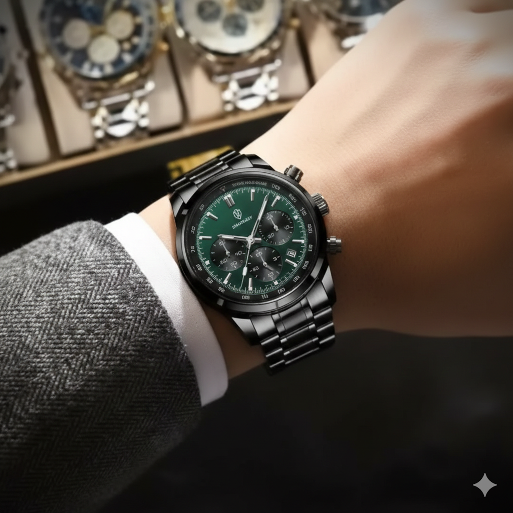 POEDAGAR - Montre à Quartz de luxe Apex - 40mm