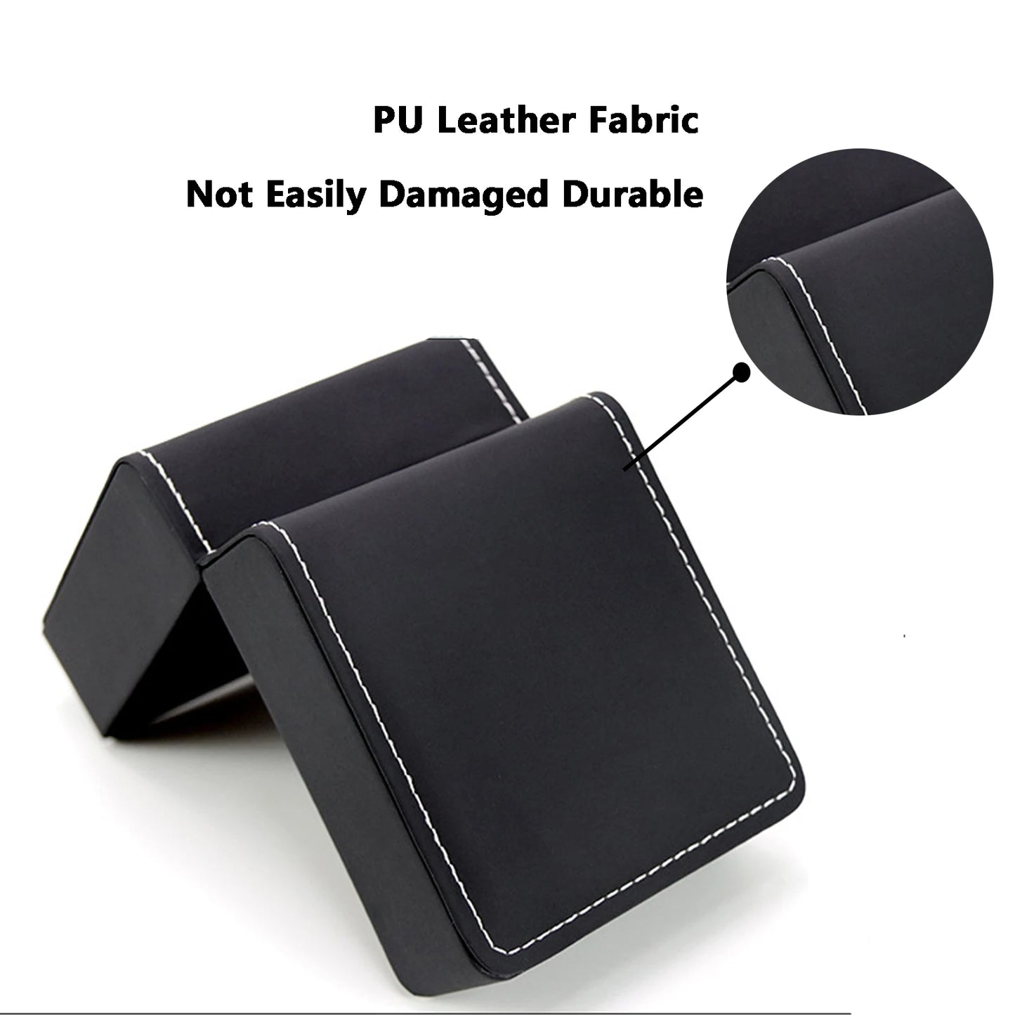 Écrin Individuel de Prestige – Cuir Noir et Coussin de Présentation