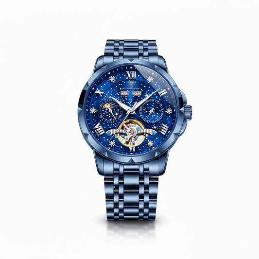 POEDAGAR Excellence – Montre Chronographe Business en Acier Inoxydable