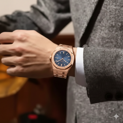 POEDAGAR - Montre à Quartz de luxe King's Oak - 41mm