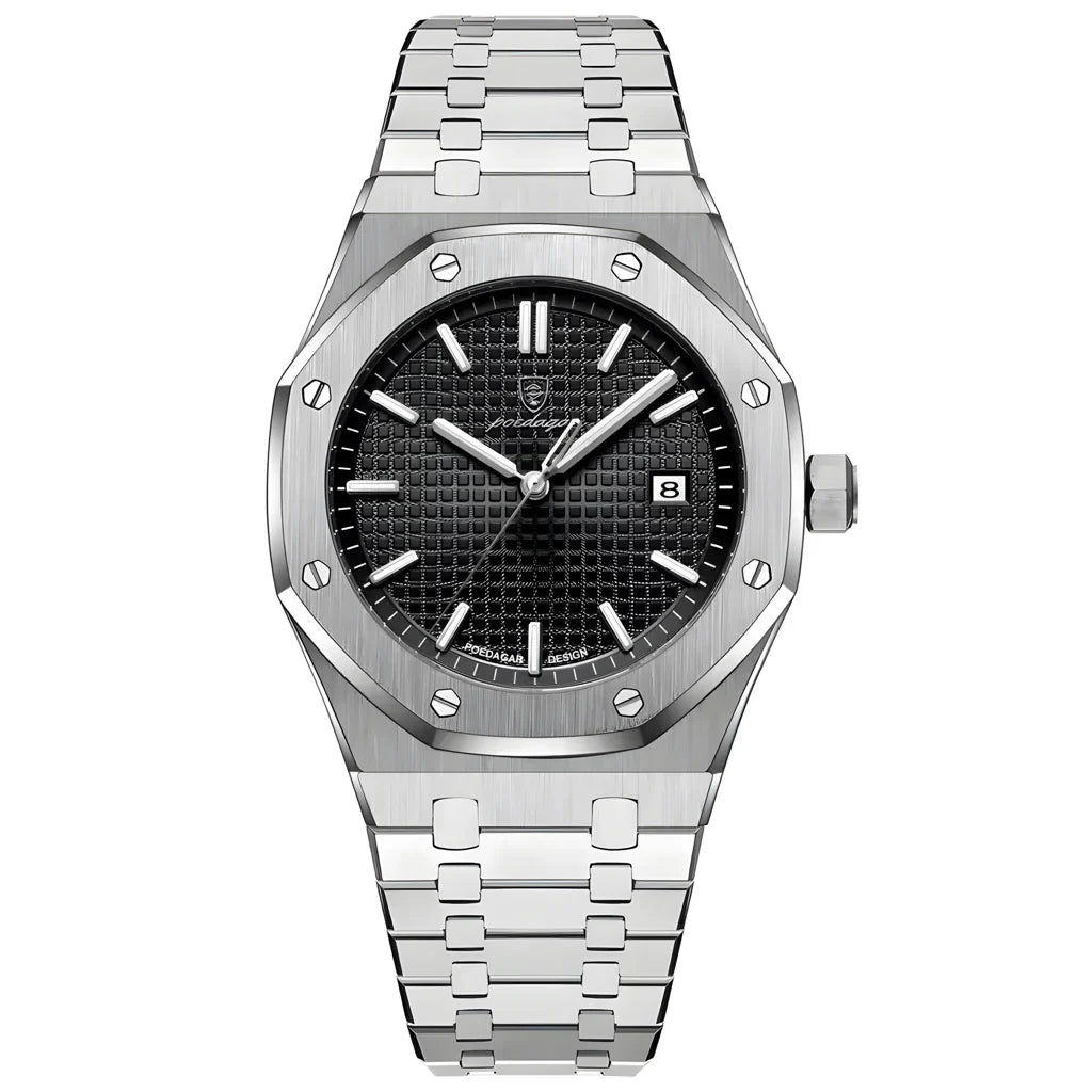 POEDAGAR - Montre à Quartz de luxe King's Oak - 41mm