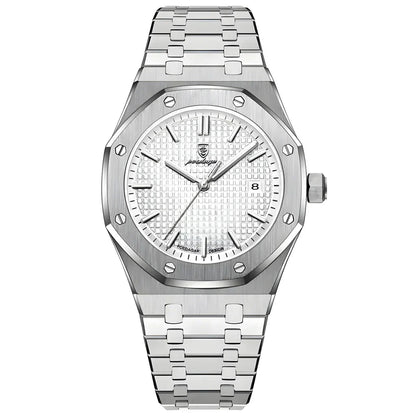 POEDAGAR - Montre à Quartz de luxe King's Oak - 41mm
