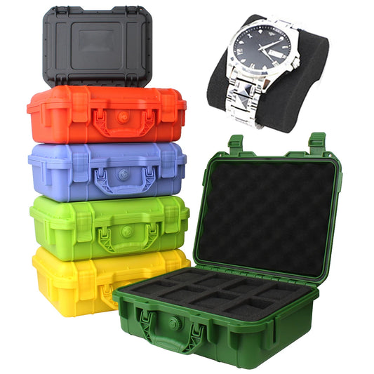 Armored and moisture-proof protective case for watches - 8 compartments