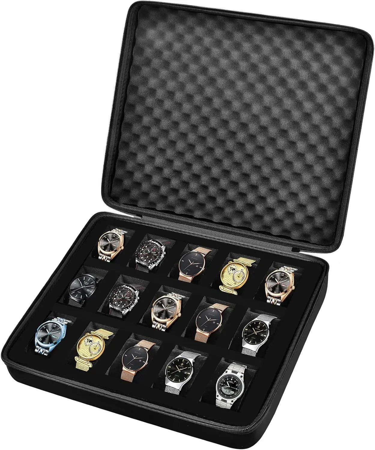 Boite de rangement de Prestige pour Montre avec Coussin de Présentation - 15 rangements