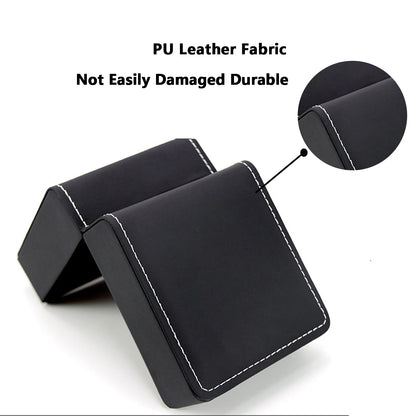 Écrin Individuel de Prestige – Cuir Noir et Coussin de Présentation