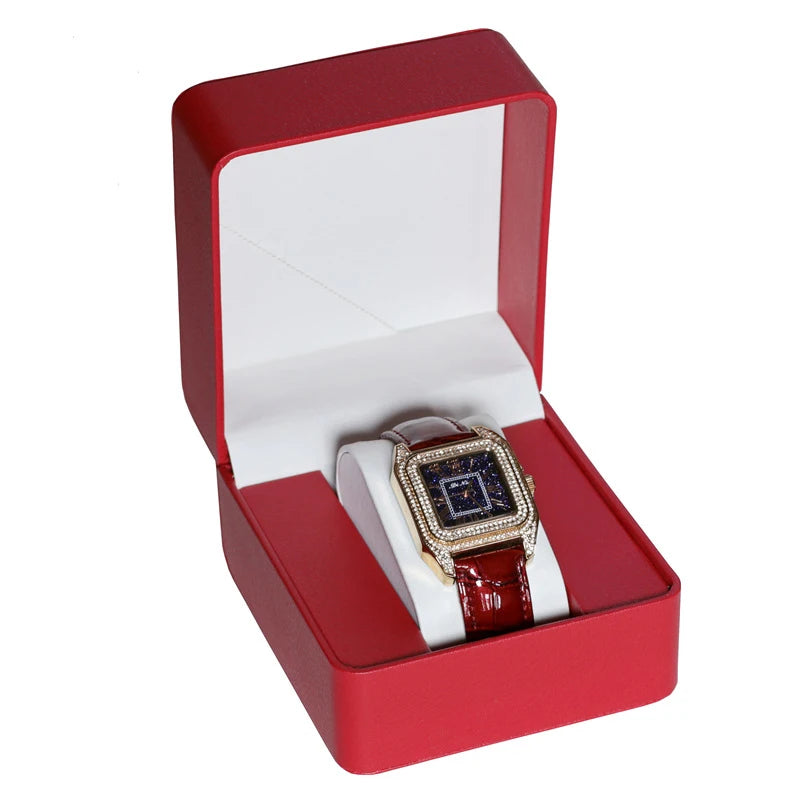 Écrin Individuel de Prestige – Cuir Noir et Coussin de Présentation