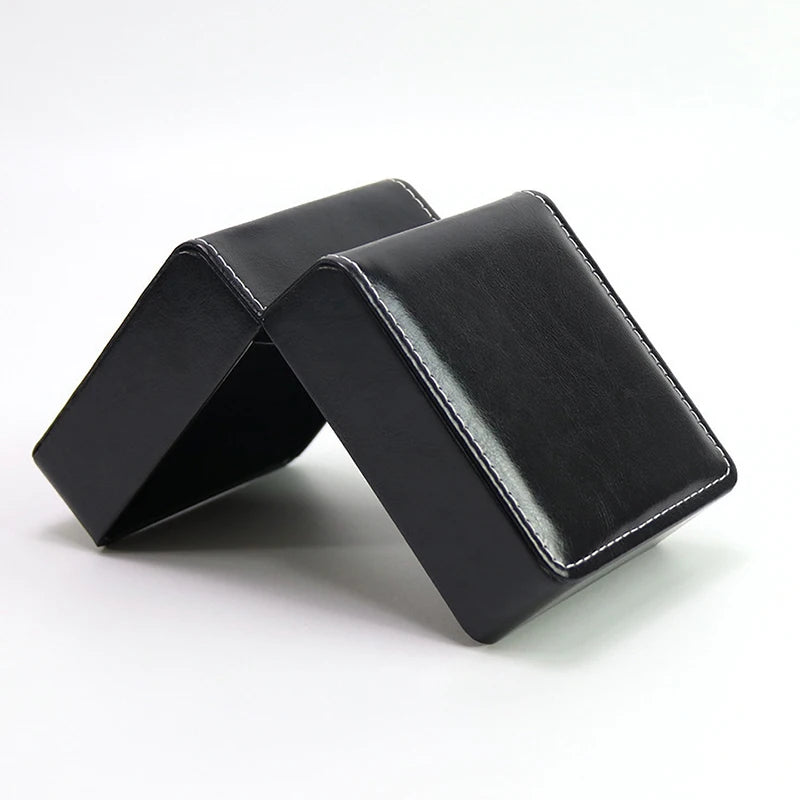 Écrin Individuel de Prestige – Cuir Noir et Coussin de Présentation